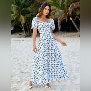 Ditsy Floral A-line Dress/Women’s Milkmaid Dress